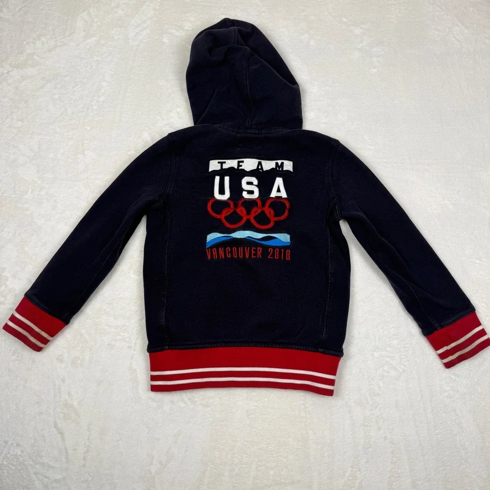 Ralph Lauren Team USA Olympic Vancouver 2010 Full‎ Zip Hoodie Kids 6 Sportswear